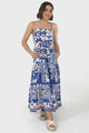 Tay Maxi Dress - Adjustable Spaghetti Strap Sun Dress in Gadu Print