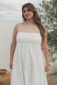 Giulia Maxi Dress - Floral Embroidered Sun Dress in White