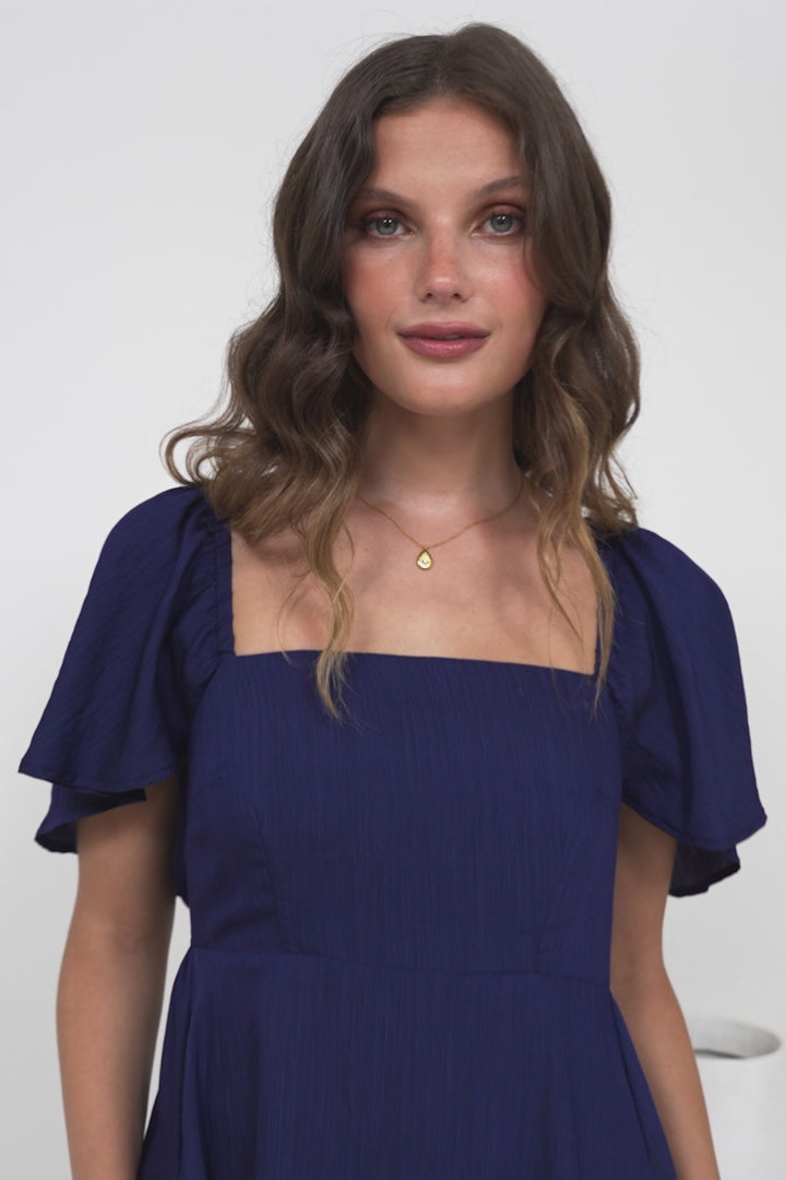 Ashby Maxi Dress - On or Off Shoulder A-Line Dress with Pockets in Raphael Print