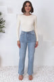 Sadie High Waist Wide Leg Jeans in Light Wash Denim