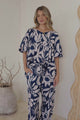 Dudah Pants -  High Waisted Wide Leg Pants in Moonshadow Print