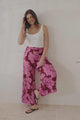 Silvie Pants - High Waist Wide Leg Pants in Full Bloom Print
