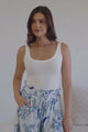 Charli Pants -  Paper Bag High Waisted Wide Leg Pants in Runa Print