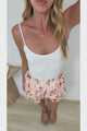 Sirena Shorts - Elasticated Relaxed Short with Ruffle-Trimmed Hem and Pockets in Sabina Print