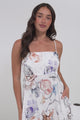 Mattina Maxi Dress: Spaghetti Strap Sun Dress in Zodiac Print