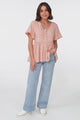 Aster Top - Pull Over Top with Rick Rack Detailing in Blush