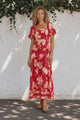 Ashby Maxi Dress - On or Off Shoulder A-Line Dress with Pockets in Varenna Print