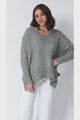 Jonas Jumper - Relaxed High-Low Jumper With Seam Splits In Grey