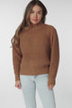 Dexter Jumper - Turtle Neck Waffle Knit Jumper in Tan