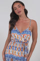 Judy Maxi Dress - Cross Bodice Sun Dress with Matching Belt in Belly Print
