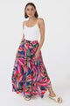 Samaira Maxi Skirt - High Waisted Skirt in Zinnia Print