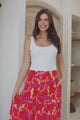 Maggie Maxi Skirt - Elasticated High Waist Skirt in Comino Print