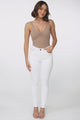 Bob Jeans - High Waist Stretch Skinny Leg Jeans in White