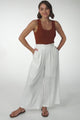 Crawley Linen Pants - Paper Bag High Waisted Pants in White