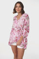 JAASE - Chloe Top: Very Oversized Crochet Trim Neckline Smock Top In Pink Lotus