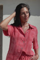 Talitha Button Up Shirt And Shorts Set - Astra Print in Pink