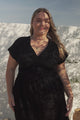 Torin Mini Dress - Flattering V-Neck A-Line Mini with Cinched Waist in Black