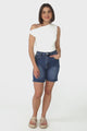 Allan Long Denim Shorts - Dark Wash