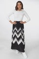 Ayla Maxi Skirt - High Waisted Plisse Skirt in Navy