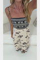 Mattina Maxi Dress - Spaghetti Strap Sun Dress in Maren Print