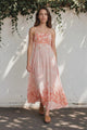 Mattina Maxi Dress: Spaghetti Strap Sun Dress in Nada Print