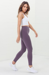 Axel Leggings - High Waisted Full Length Leggings in Dark Mauve