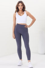 Axel Leggings - High Waisted Full Length Leggings in Lilac Grey