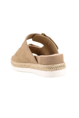 Denmark Footbed Slides - Taupe Micro