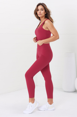 Axel Leggings - High Waisted Full Length Leggings in Magenta