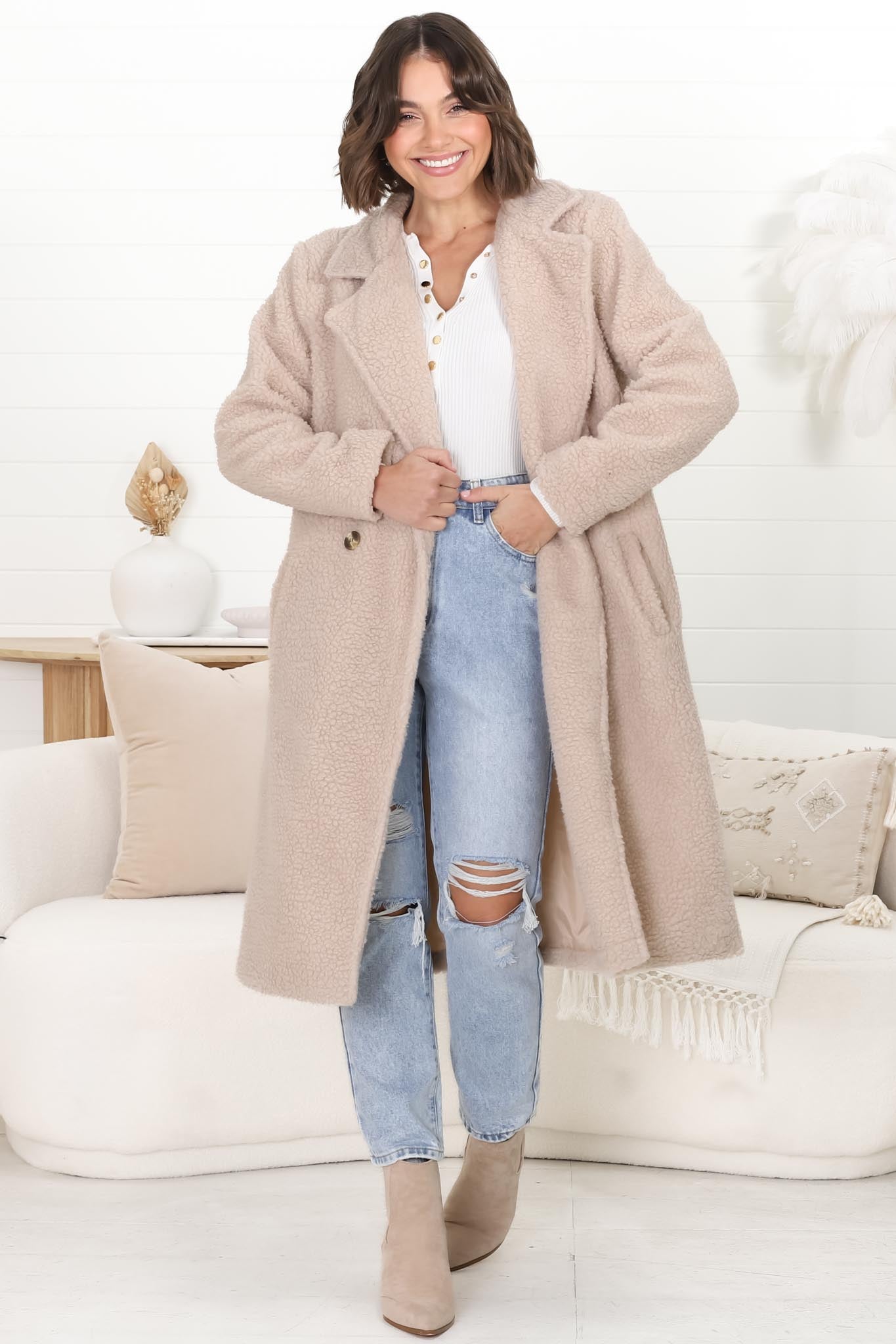 Get Outerwear: Rooney Coat in Beige | saltycrush.com – Salty Crush