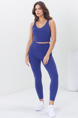 Axel Leggings - High Waisted Full Length Leggings in Cobalt Blue