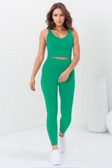 Axel Leggings - High Waisted Full Length Leggings in Verdant