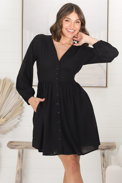Giselle Mini Dress - Black