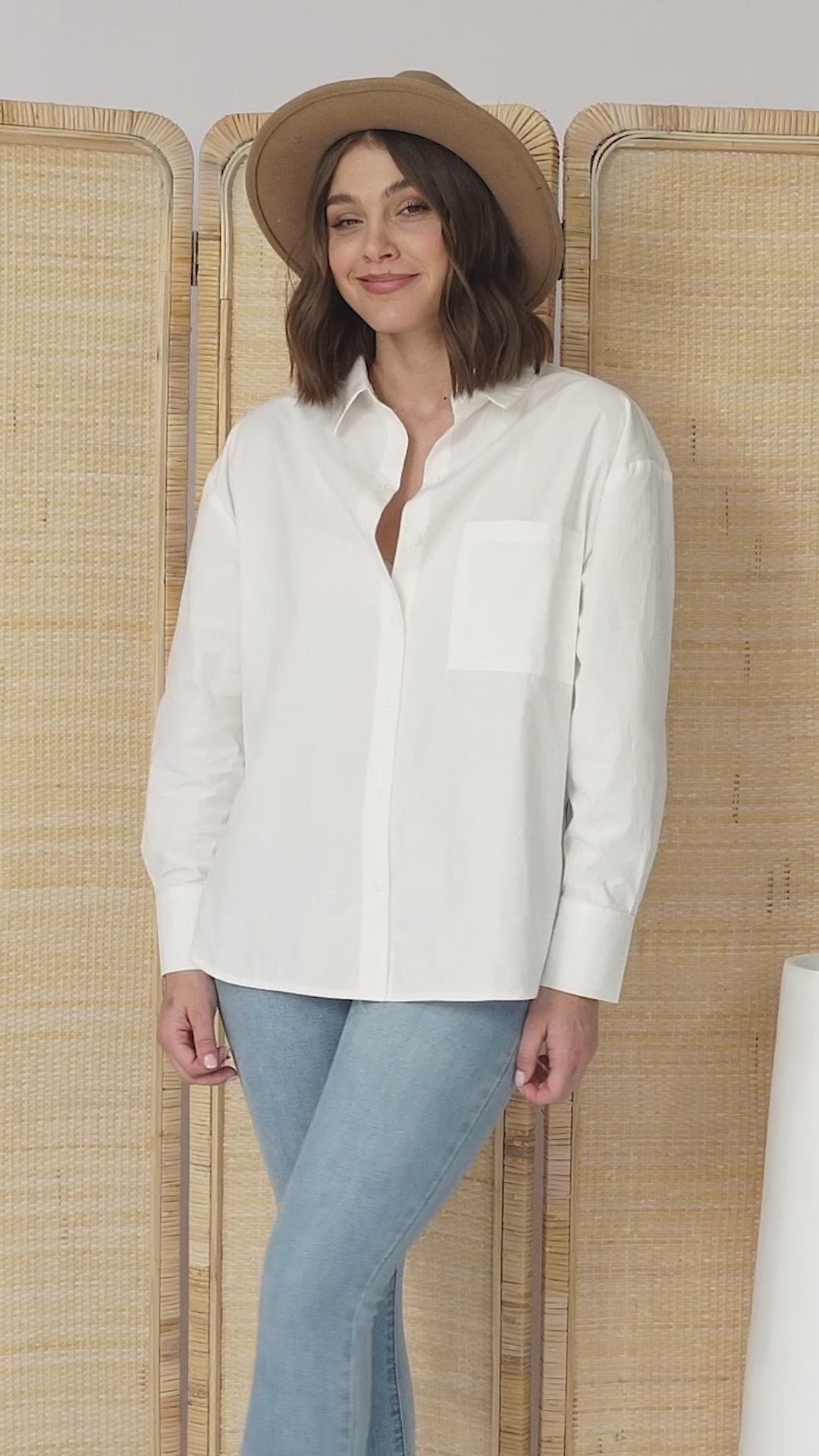 Adriel Shirt - Classic Collared Button Down with Buttoned Cuffs in White