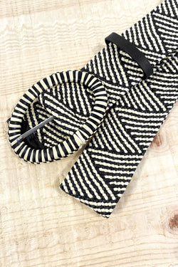 Olive Straw Belt