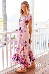 Jaase Carmen Dahlia Maxi Dress Floral Pink