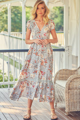 Carmen - Orange Blossom Maxi Dress