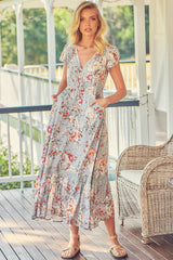 Carmen - Orange Blossom Maxi Dress