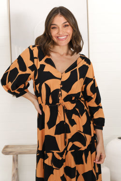 Irena Maxi Dress - Orange