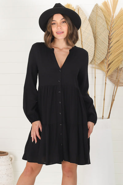 Sarah Mini Dress - Black