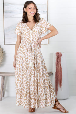 Salty Crush Lucille Maxi Dress Leopard Print