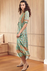 Jaase Tessa Synergy Maxi Dress Floral Green