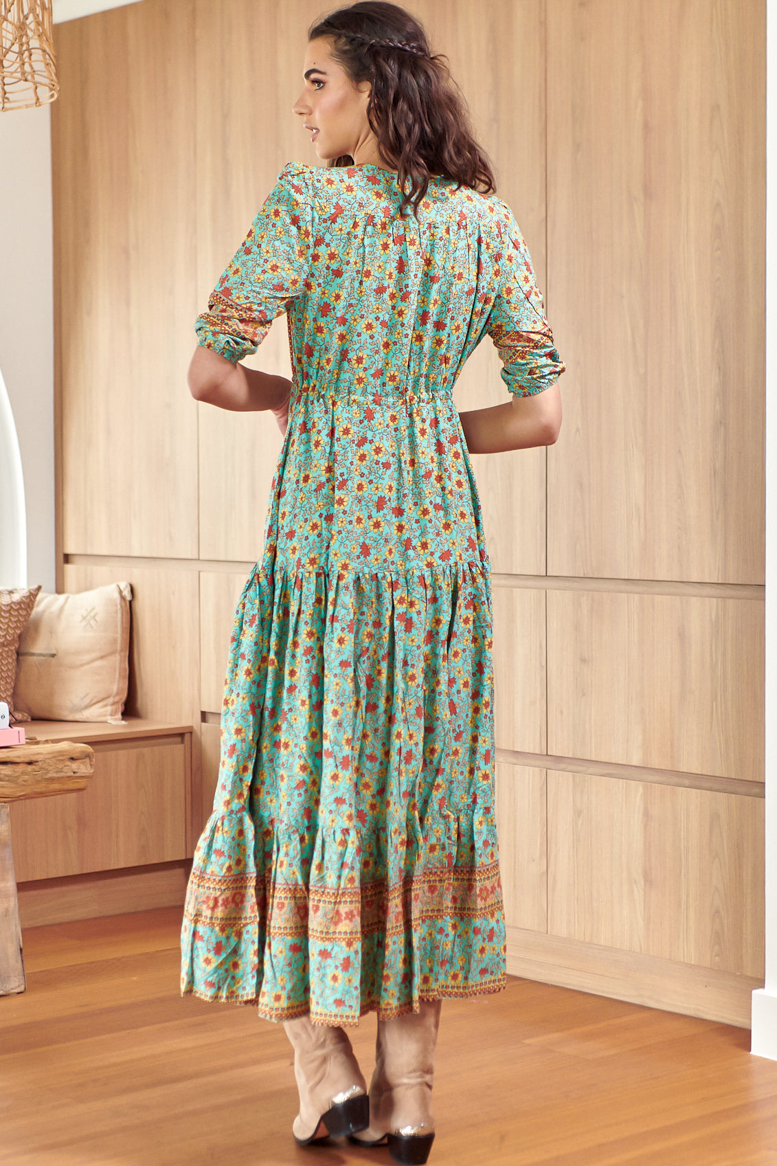Jaase Tessa Synergy Maxi Dress Floral Green