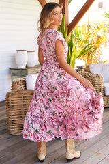 Melissa - Pink Lotus Maxi Dress