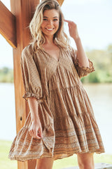 Petal - Bon Sand Mini Dress