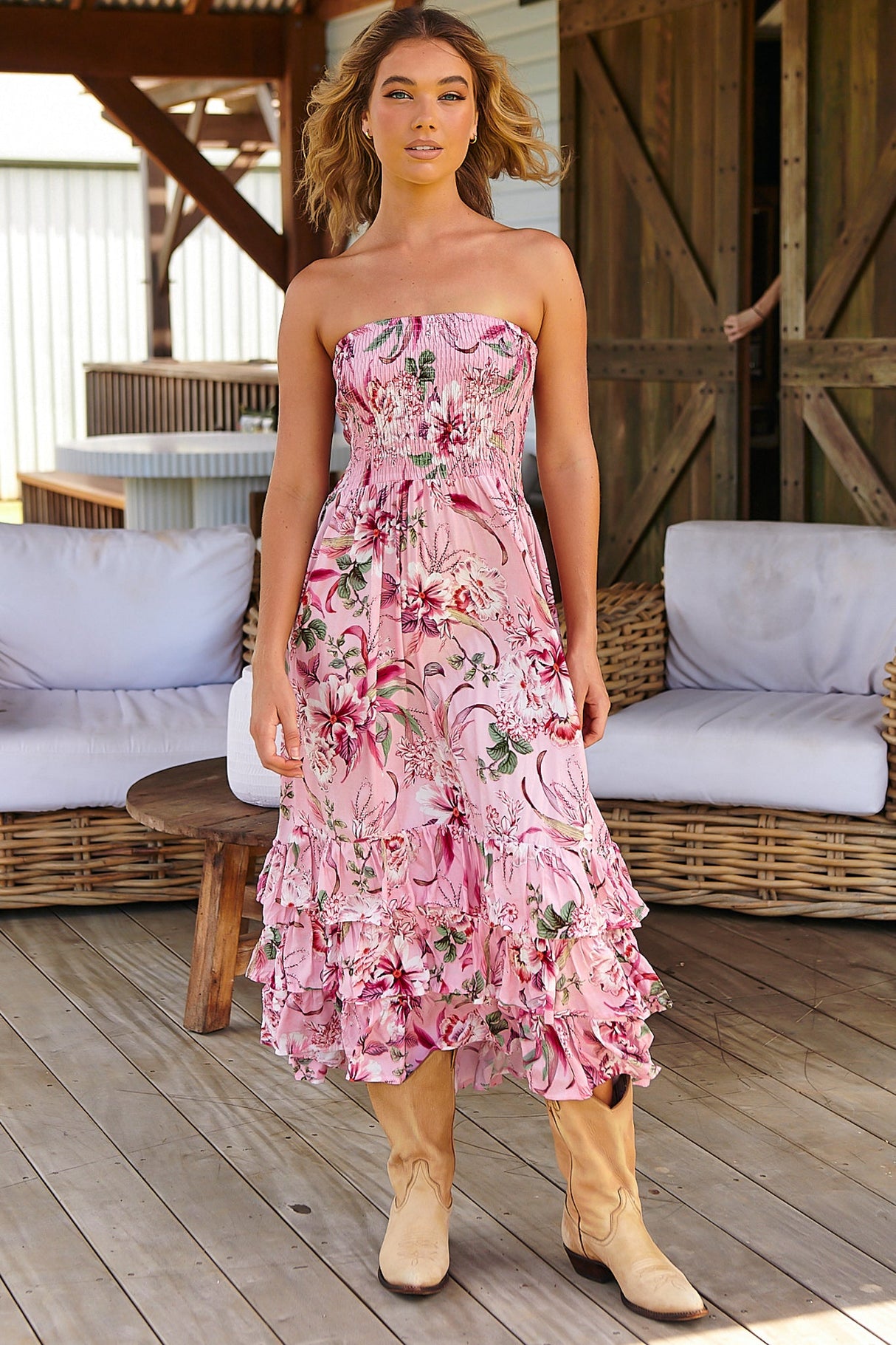 Samba - Pink Lotus Maxi Dress