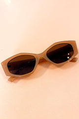 Simone Angular Sunglasses - Latte